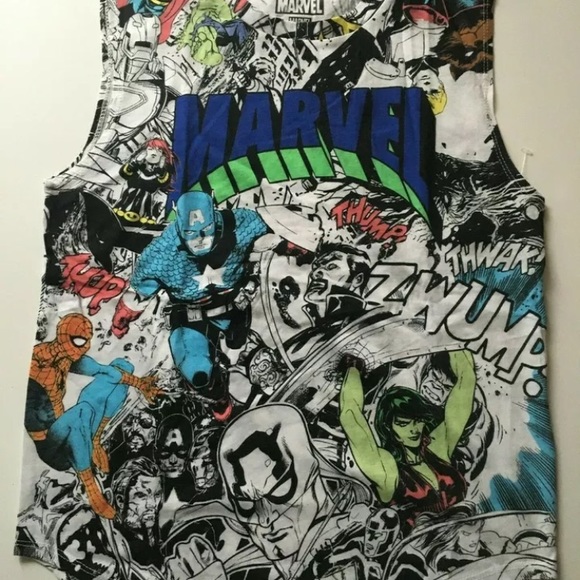 Marvel Superheroes Women’s Tank Junior Top L XL New - Picture 2 of 6